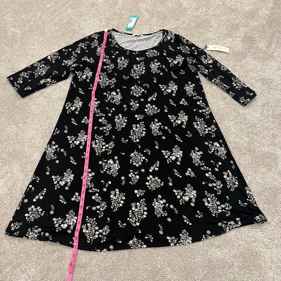 NWT Women's‎ Nine Britton Stitch Fix Dress Black with White 1X Plus - Picture 7 of 8